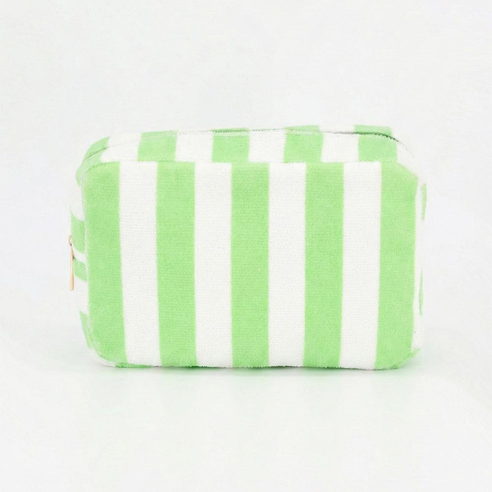 Striped Terry Cosmetic Bag w/ Monogram