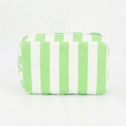 Striped Terry Cosmetic Bag w/ Monogram