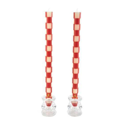 Check Dinner Candles - Set of 2
