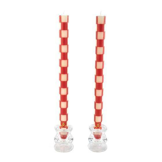 Check Dinner Candles - Set of 2