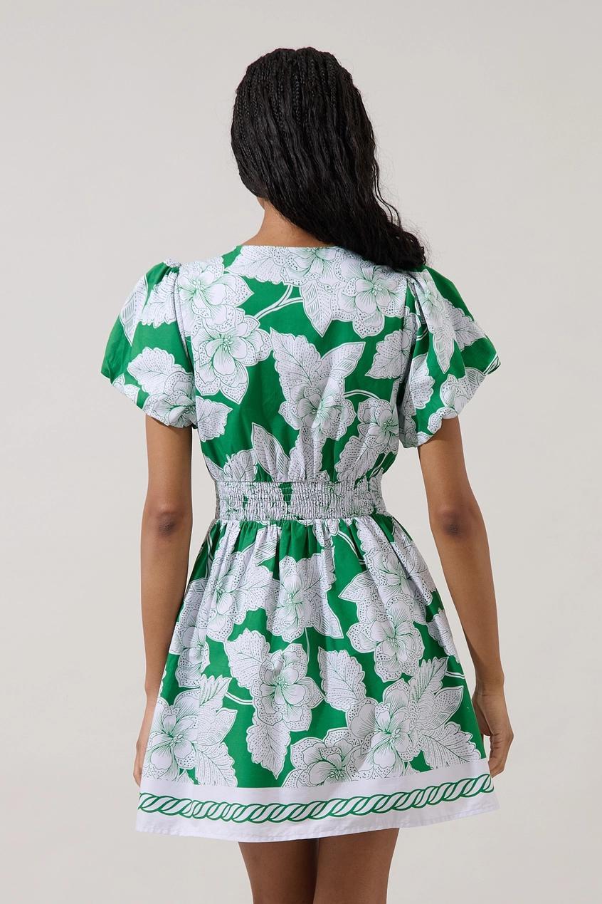 Kasina Button Down Mini Dress Renza Floral