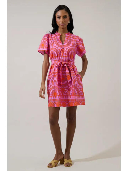 Tarie Tropical Ema Shift Mini Dress