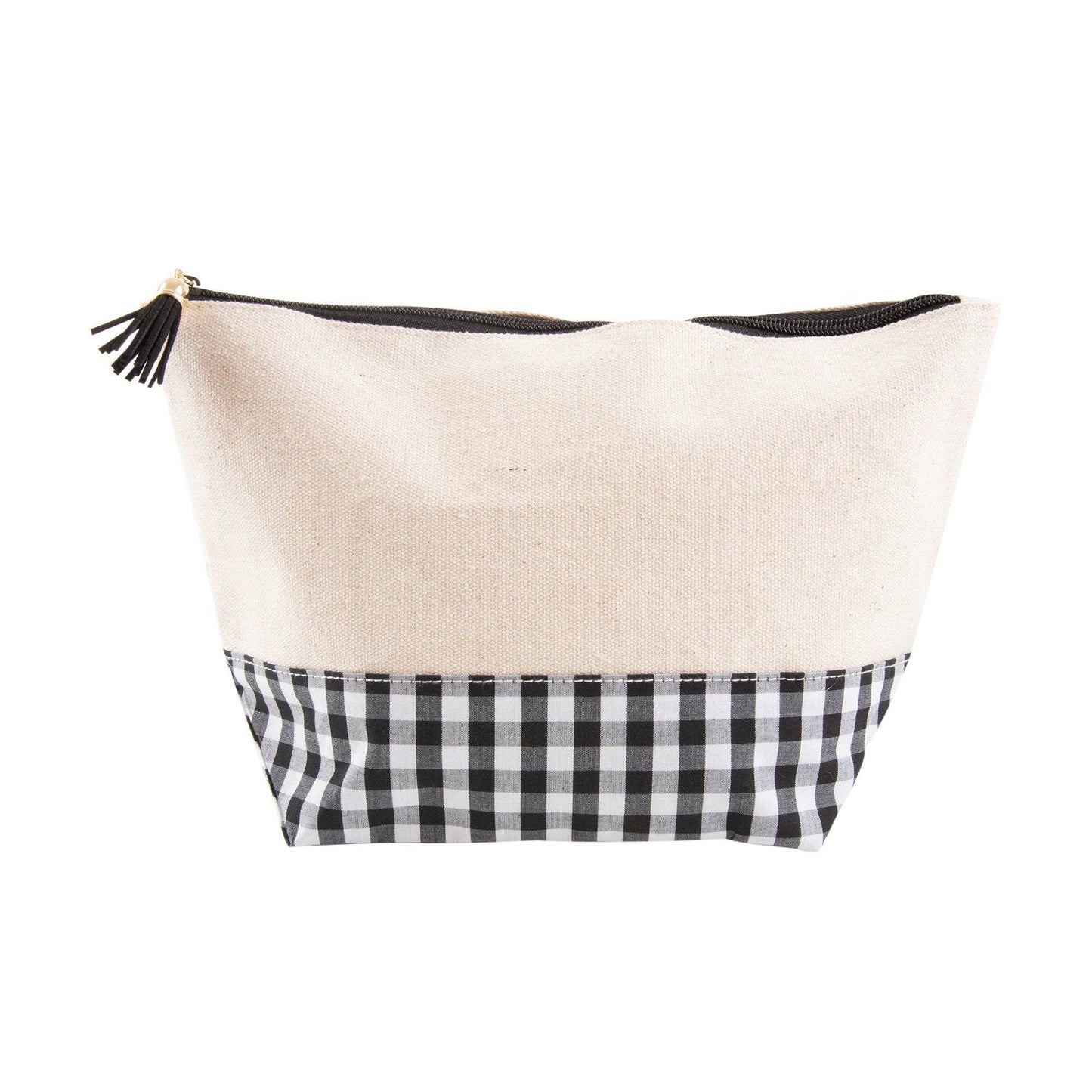Gingham Boarding Now Cosmetic with Monogram