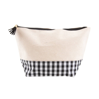 Gingham Boarding Now Cosmetic with Monogram