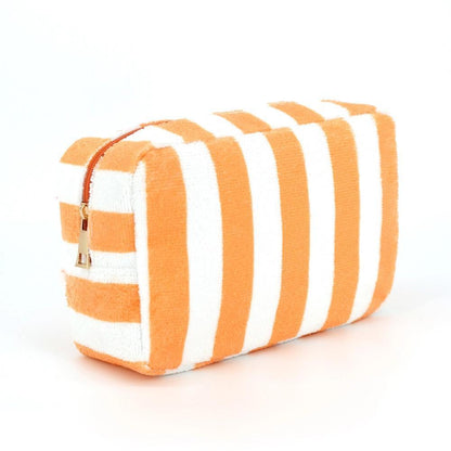 Striped Terry Cosmetic Bag w/ Monogram