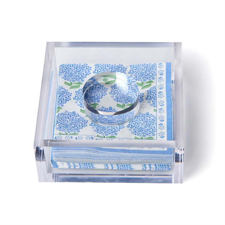 Cocktail Napkin Holder with Customizable Paper Weight
