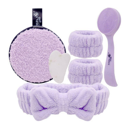 Spa Headband & Wristband Set - 6pc
