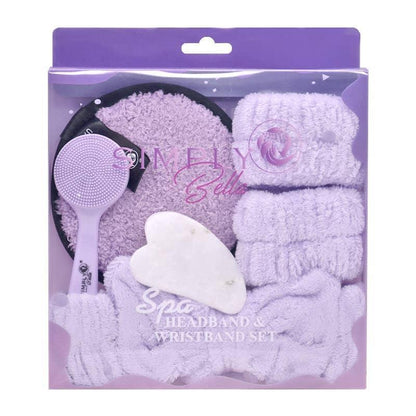 Spa Headband & Wristband Set - 6pc