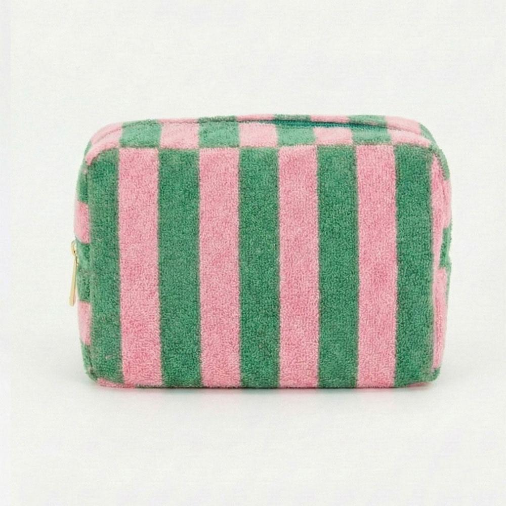 Striped Terry Cosmetic Bag w/ Monogram