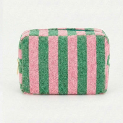 Striped Terry Cosmetic Bag w/ Monogram