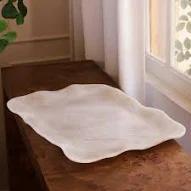 RESIN Alabaster Extra Large Rectangular Tray