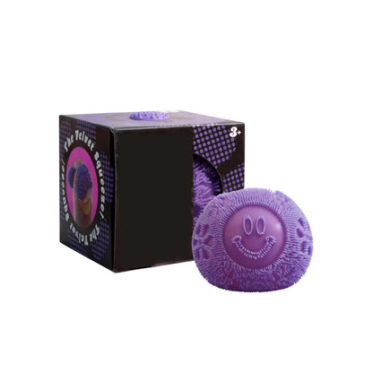 Smiley Velvet Squeeze flower power fuzz ball