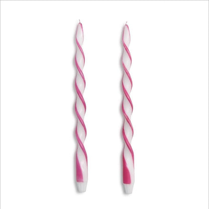 15.75" Twist & Glow Taper Candles - Set/2