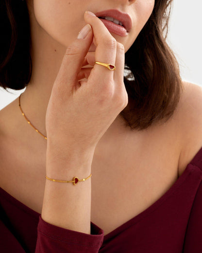 Rouge Heart Ring