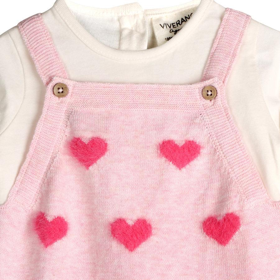 FUZZY HEARTS DRESS SET