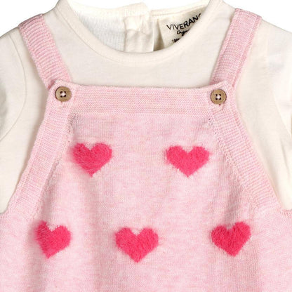FUZZY HEARTS DRESS SET