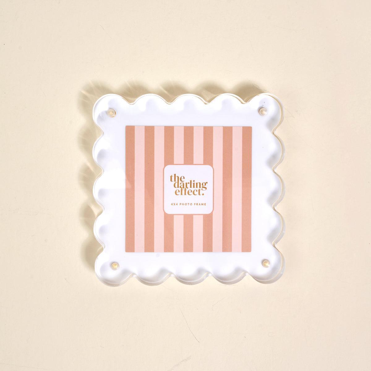Square Scalloped Acrylic Frame