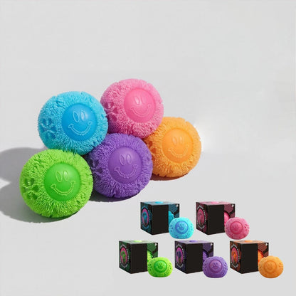 Smiley Velvet Squeeze flower power fuzz ball