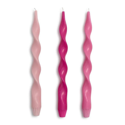 12" Twist & Glow Taper Candles - Set/3