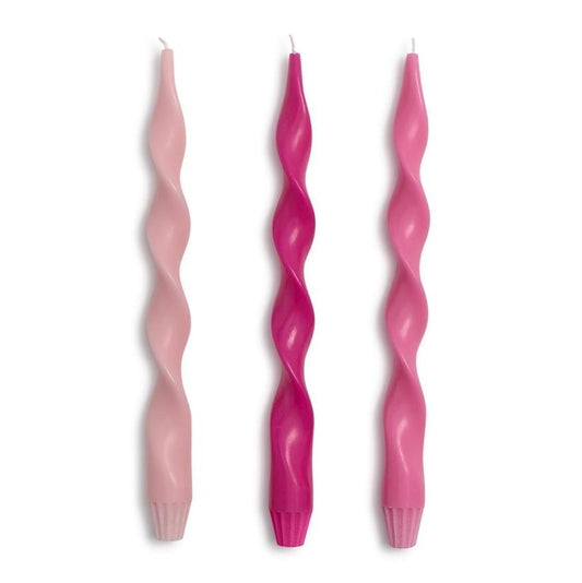 12" Twist & Glow Taper Candles - Set/3