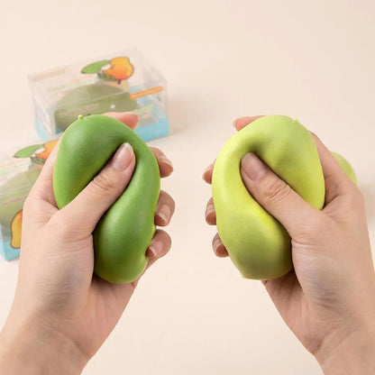 ASMR Crunchy Color Change Mango Squeeze Squishy Stress Relief Toy