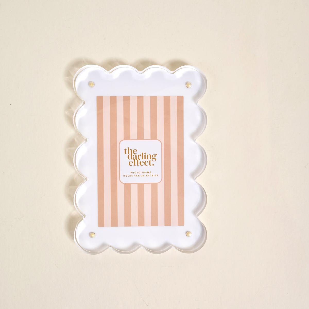 Rectangle Scalloped Acrylic Frame