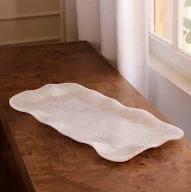 RESIN Alabaster Long Rectangle Tray