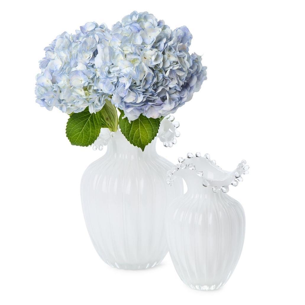 Pearl White Glass Vase