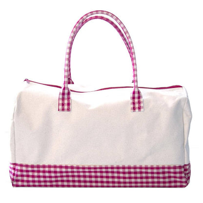 Gingham Getaway Duffle Bag with Monogram
