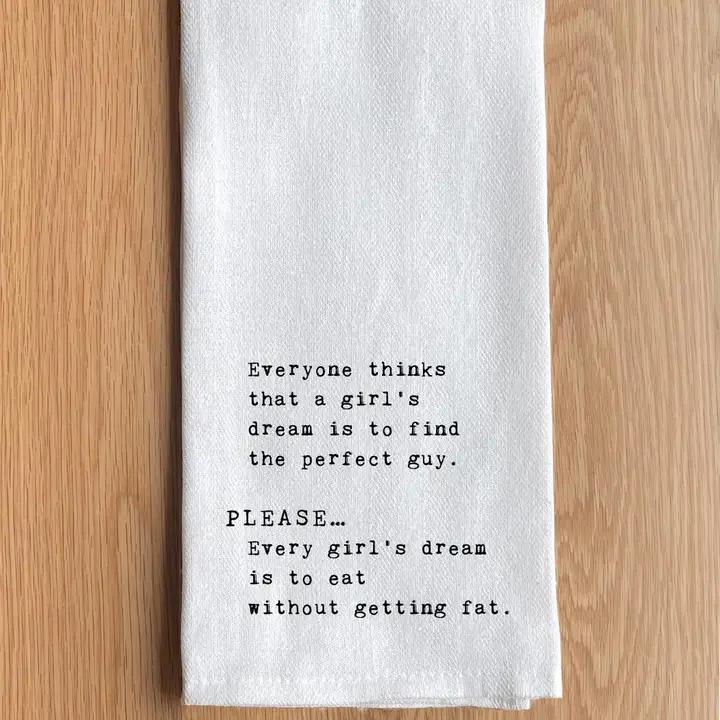 Text Printed Kitchen Towel