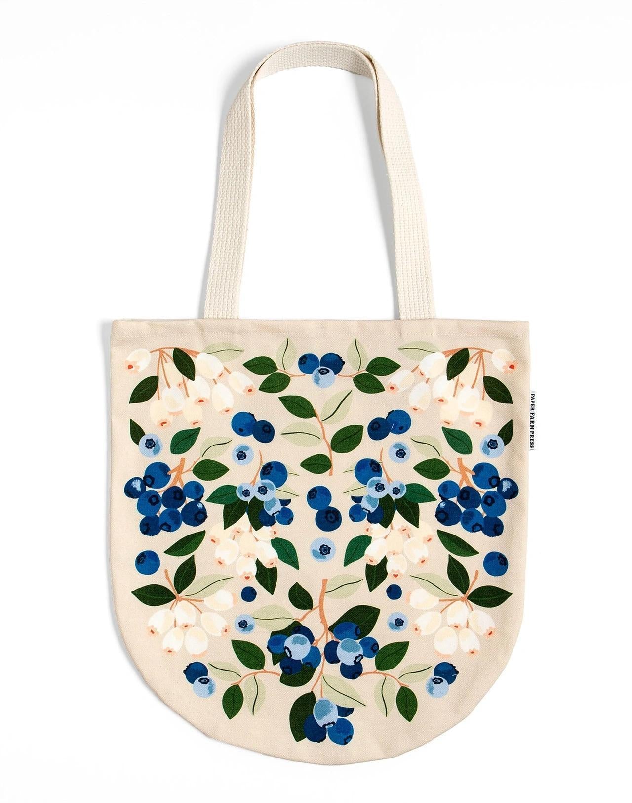 Fruit Print Canvas Tote Bag