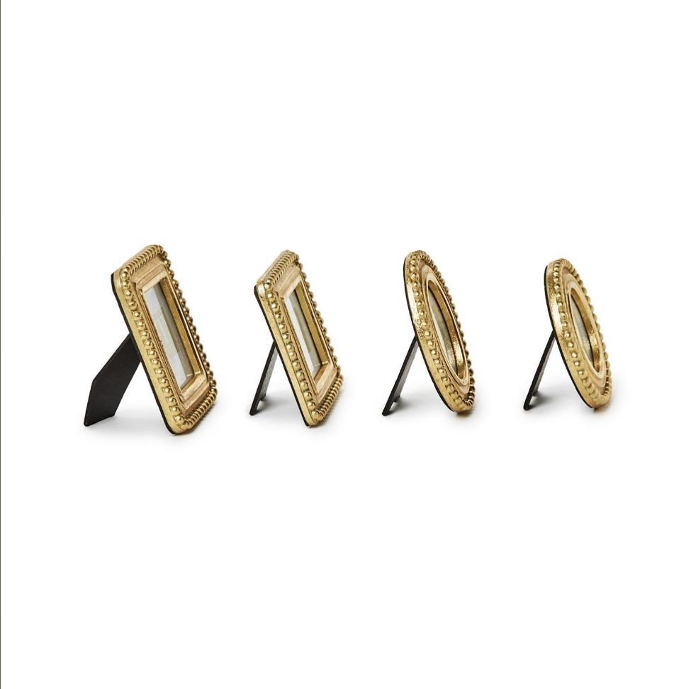 Beaded Texture Mini Gold Frames