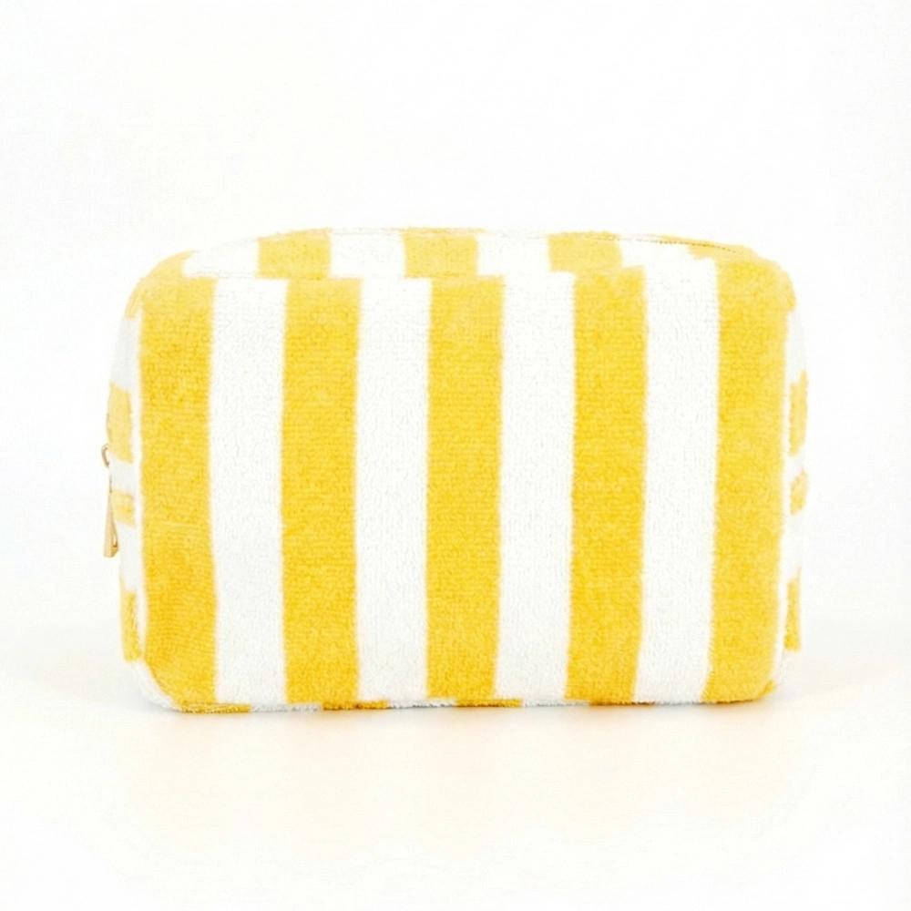 Striped Terry Cosmetic Bag w/ Monogram