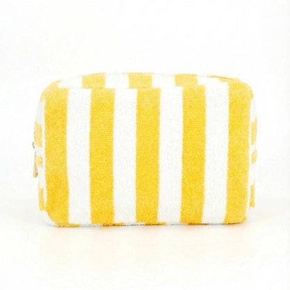 Striped Terry Cosmetic Bag w/ Monogram