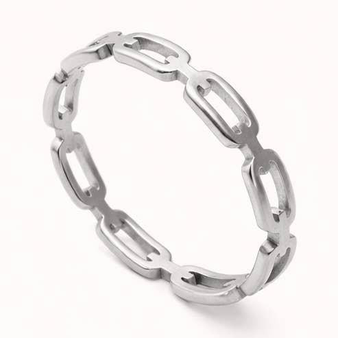 Lesslie Silver Link Ring