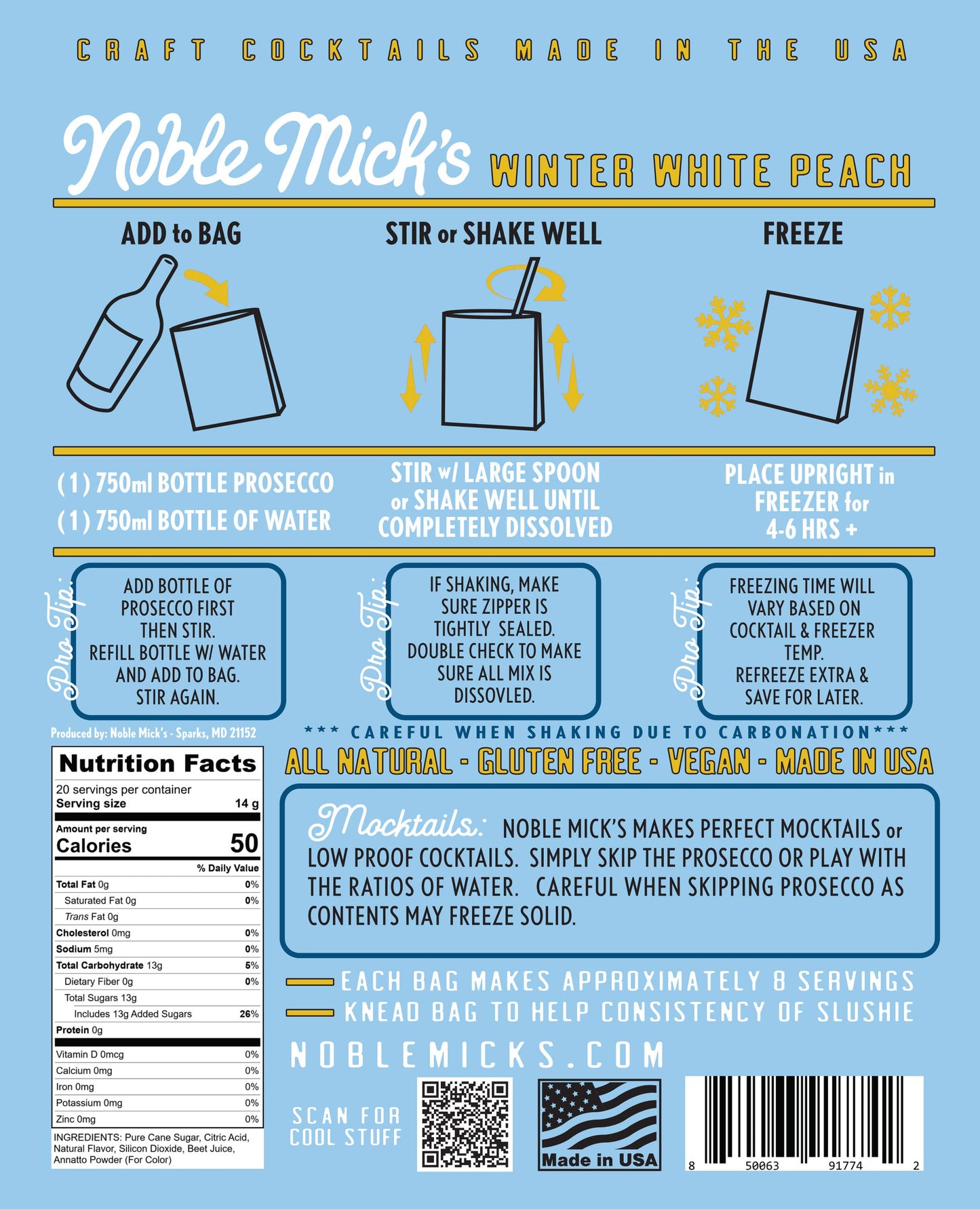 Winter White Peach Bellini Frozen Cocktail