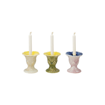 Stoneware Flower Candle Holder