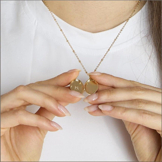 Keepsake Locket Waterproof 18K Gold Necklace