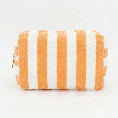 Striped Terry Cosmetic Bag w/ Monogram