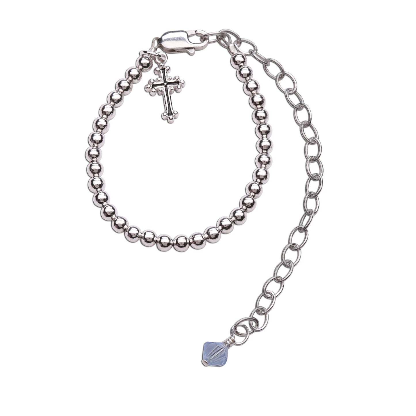 Baptism to Bride™ Sterling Silver Cross Bracelet Gift