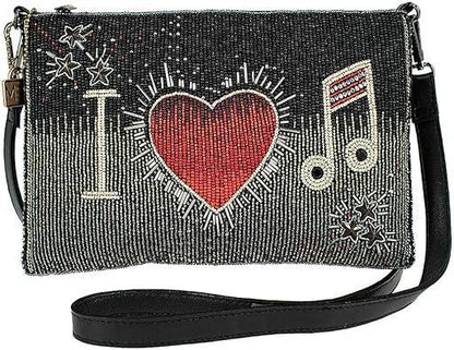 I Love Music Crossbody Handbag