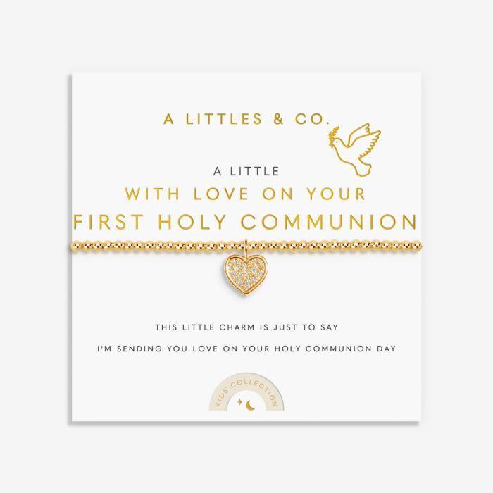 First Communion Heart Bracelet
