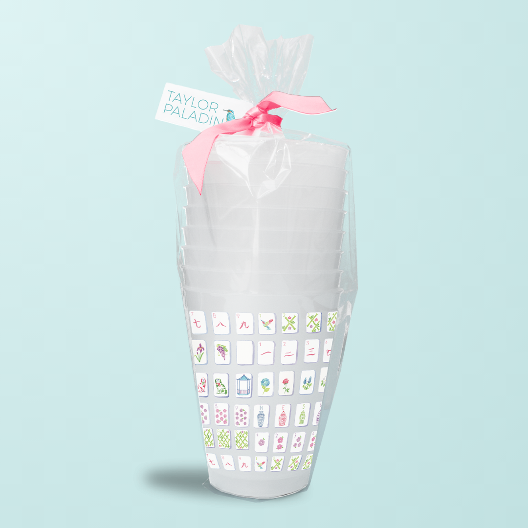 Watercolor Printed Frosted Cups