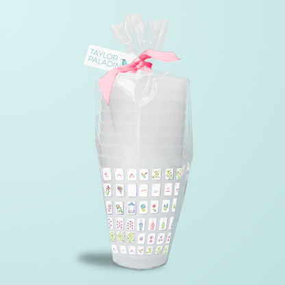 Watercolor Printed Frosted Cups