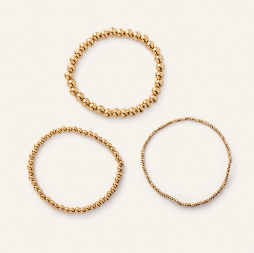 Waterproof Gold Ball Bracelets