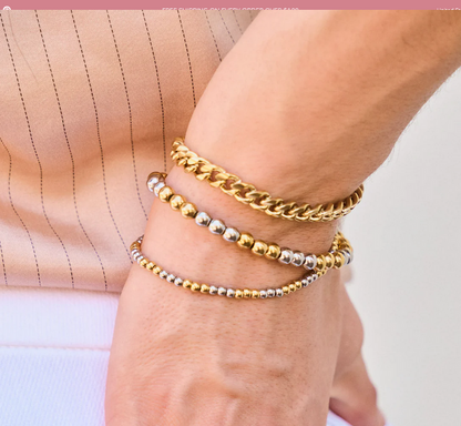 Two Toned Ball Bracelets