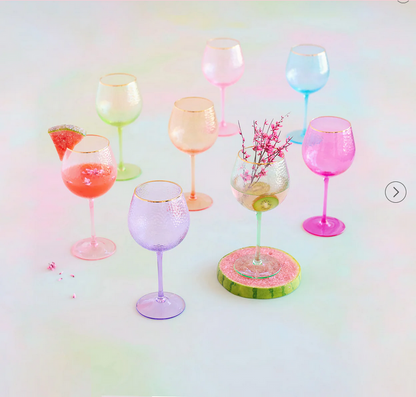 Rainbow Wine Glass