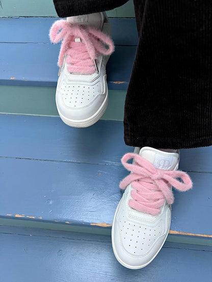 Faux Fur Plush Shoelaces