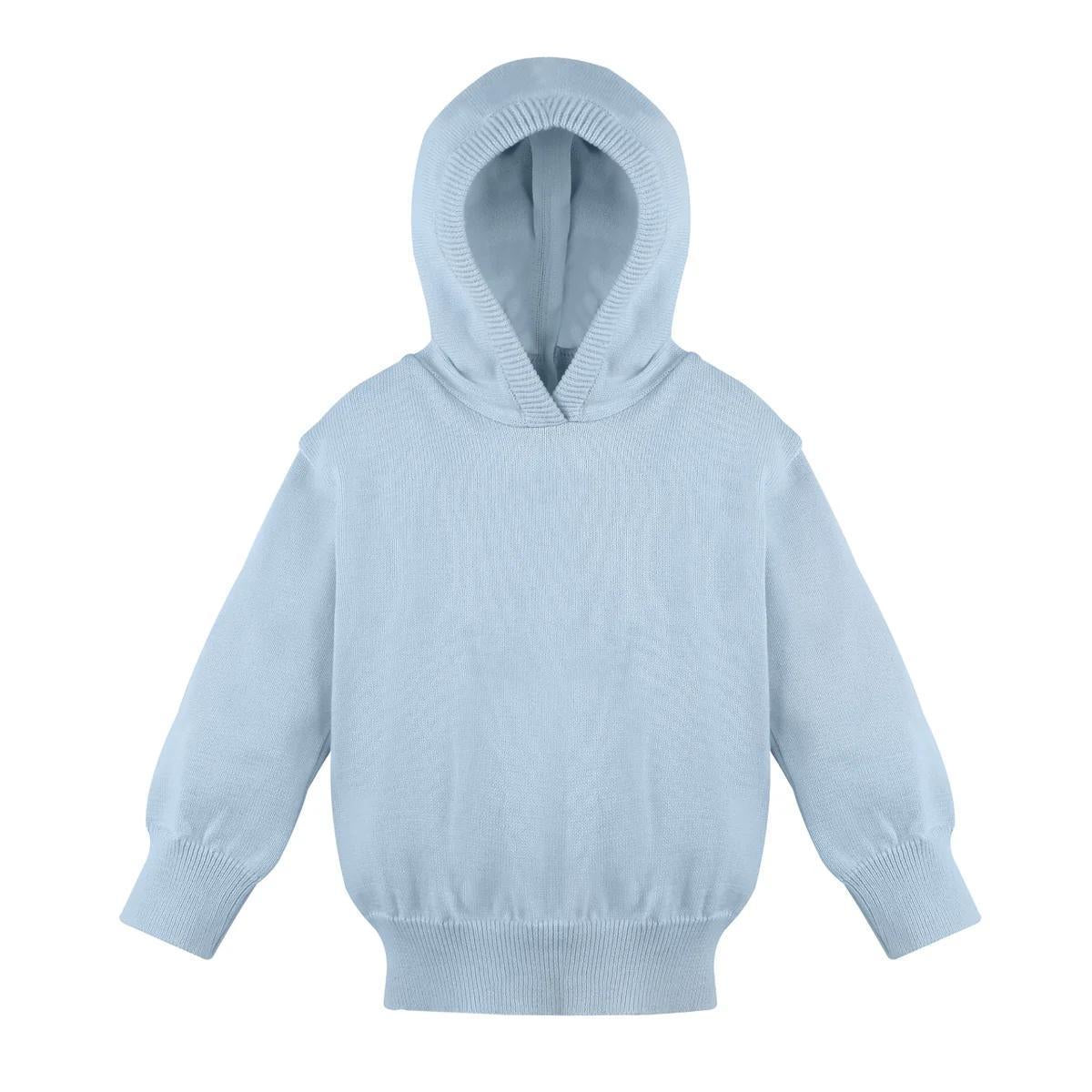 Monogrammed Hooded Zip Back Sweater