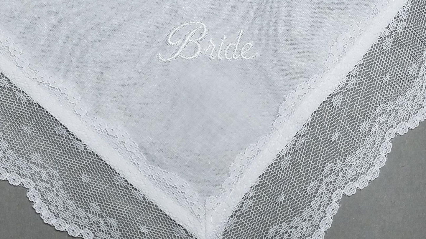 Embroidered Bridal Hanky